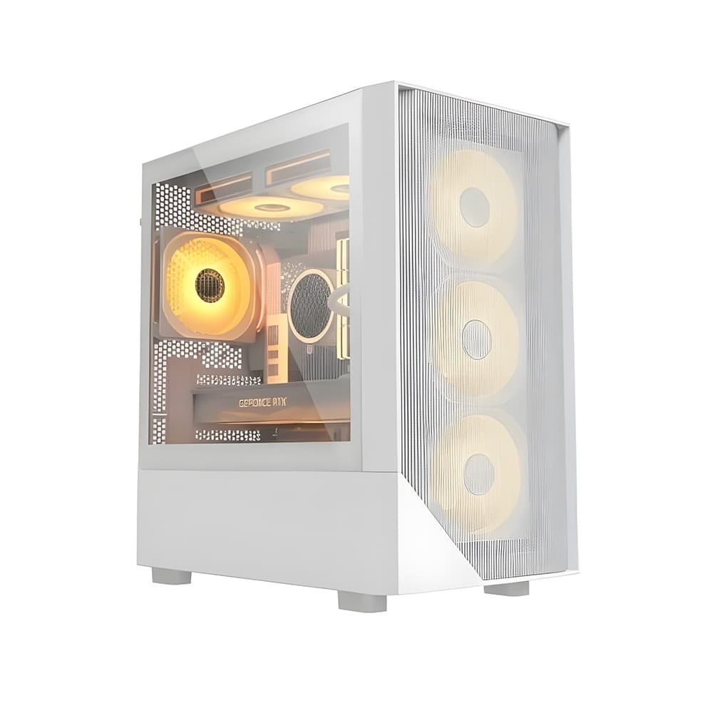 BOITIER ARES C202 WHITE 4 FAN ARGB