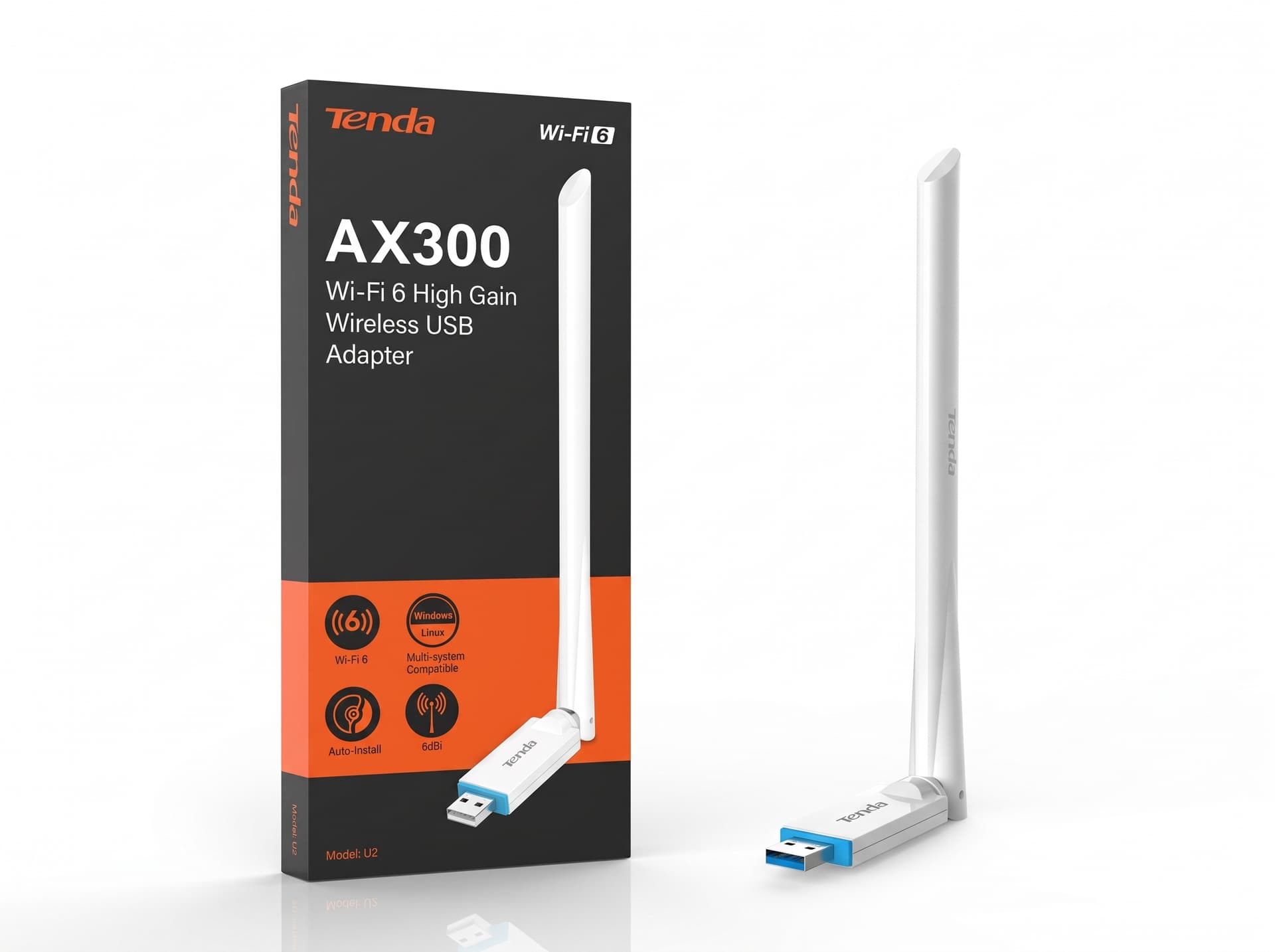 CLE WIFI TENDA U2 AX300 WIFI 6