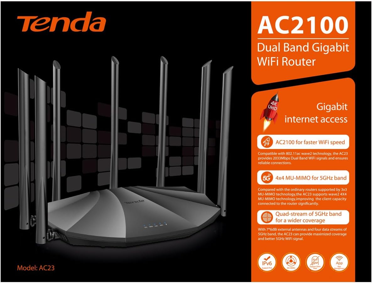 ROUTEUR TENDA AC23 AC2100 GIGABIT