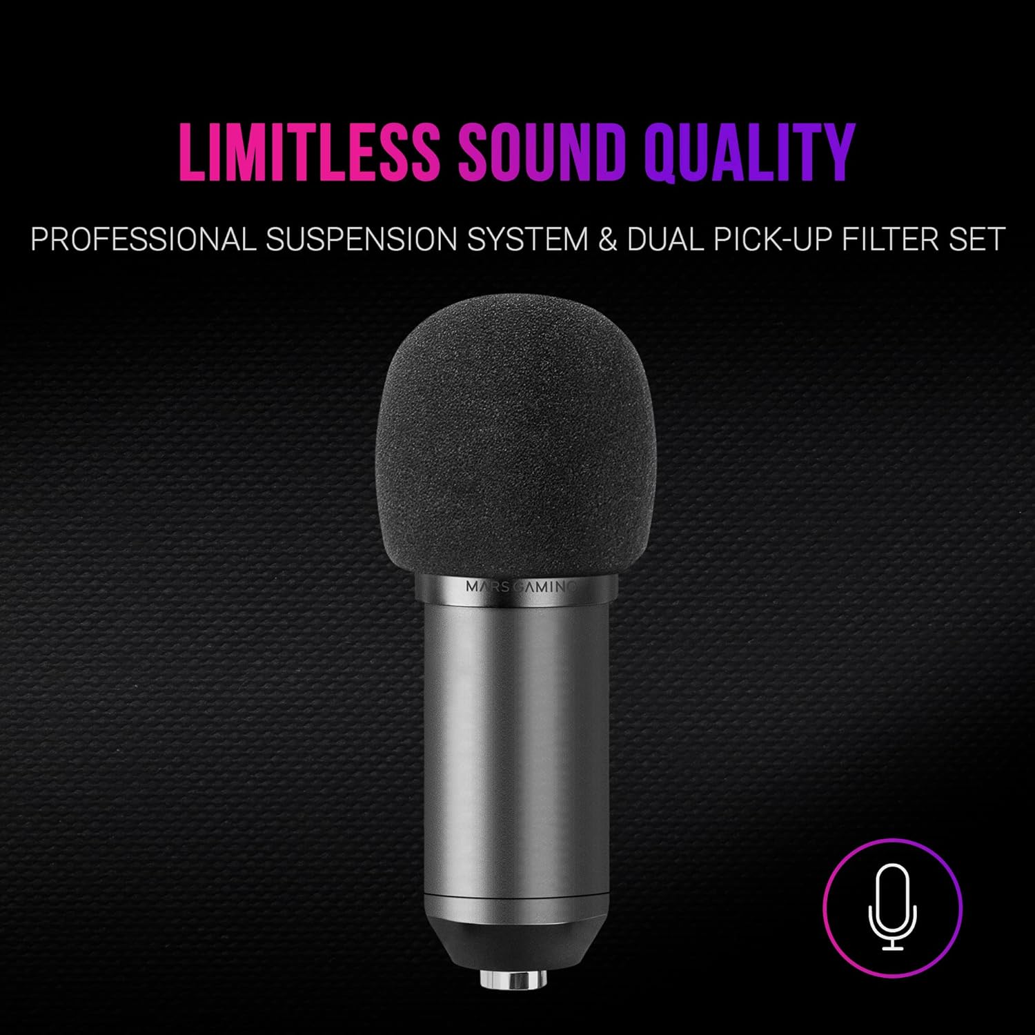 MICROPHONE MARS GAMING MMICPRO BLACK