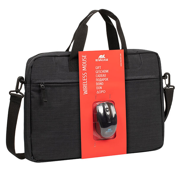 CARTABLE RIVACASE 8038 BLACK 15.6" AVEC SOURIS SANS FIL