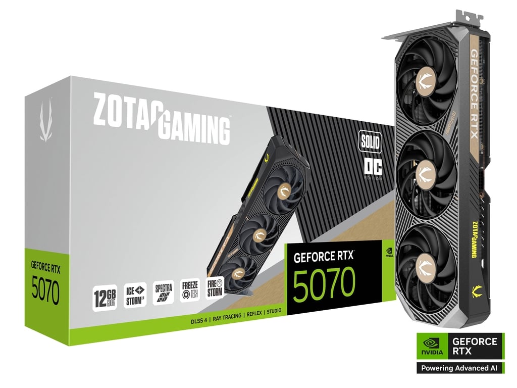 CARTE GRAPHIQUE ZOTAC RTX 5070 12 GB SOLID OC