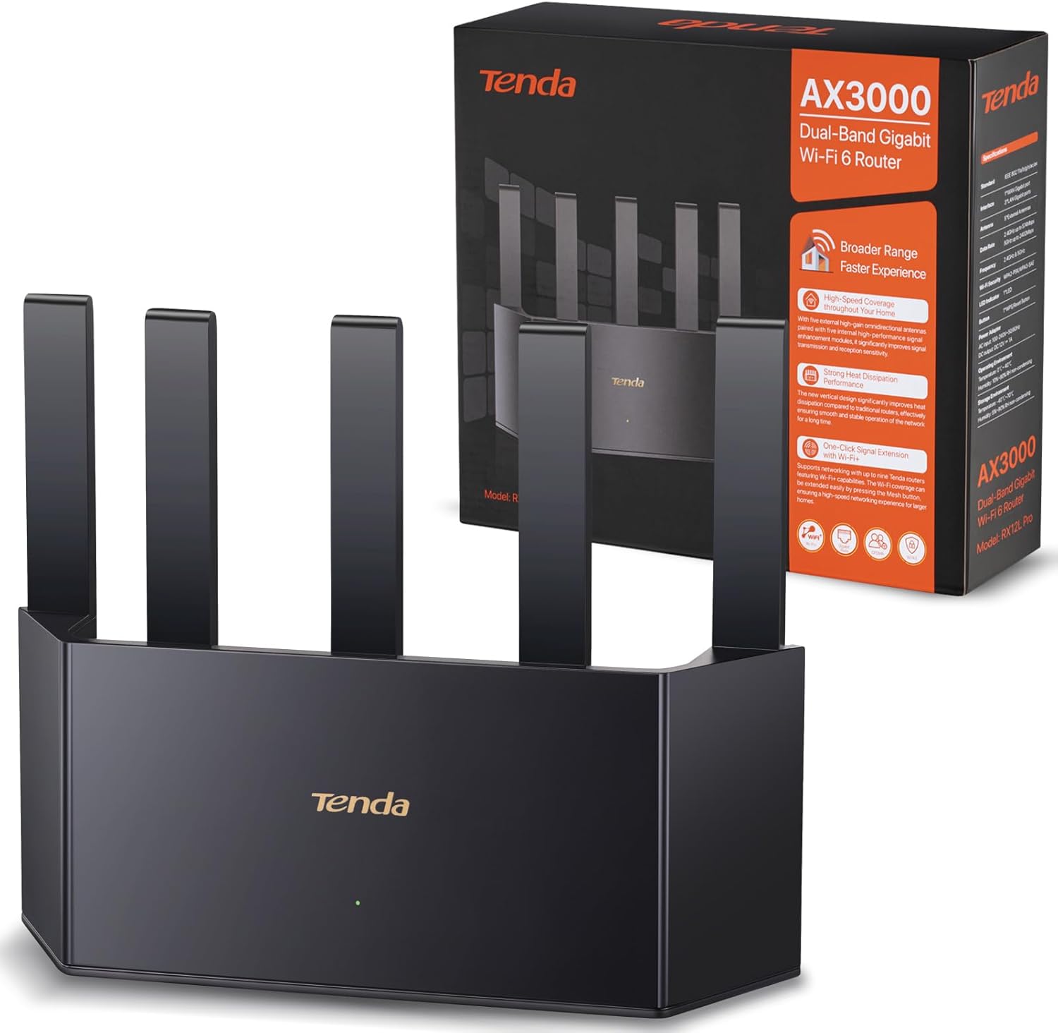 ROUTEUR TENDA TX12L PRO AX3000 DUAL BAND GIGABIT WIFI 6