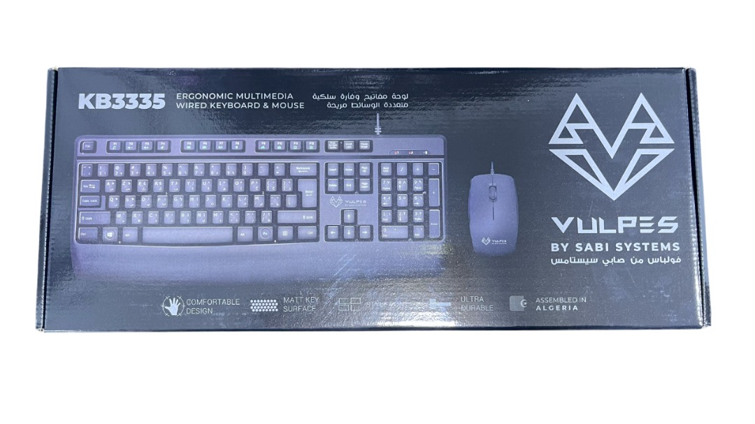 COMBO CLAVIER SOURIS VULPES KB 3335 FILAIRE