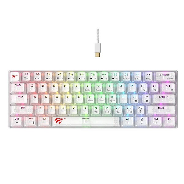 CLAVIER HAVIT KB903L TRANSPARENT