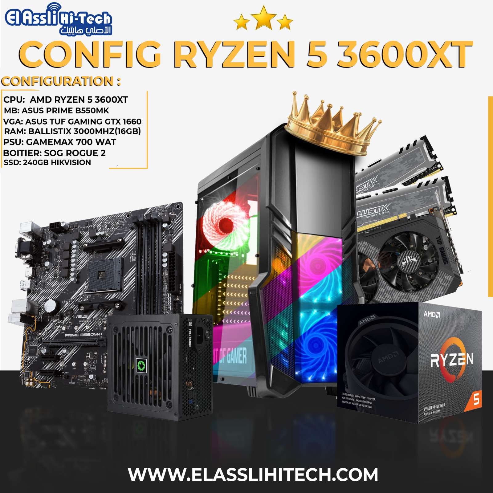 PC Gamer Ryzen 5 3600XT Algerie